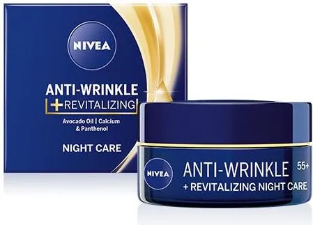 Nivea Anti-Wrinkle Plus Регенериращ нощен крем против бръчки 55+ 50 мл