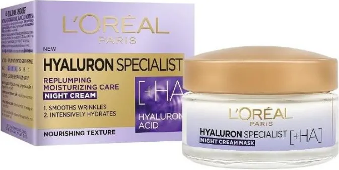 L’Oreal Hyaluron Specialist Изпълващ и подхранващ нощен крем за лице 50 мл