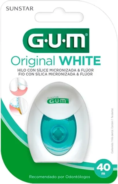 GUM Original White Избелващ конец за зъби 30 м