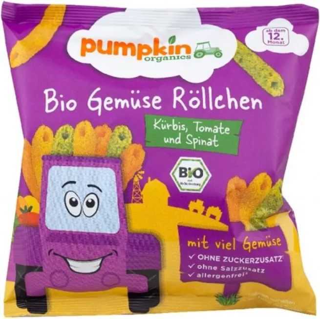 Био пръчици зеленчукови Pumpkin Organics 12М+ 20 гр