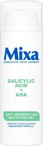 Mixa Salicylic Acid + AHA Anti-Imperfection Mattifying Gel Флуид за лице против несъвършенства 50 мл