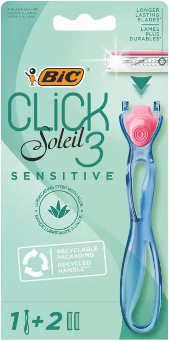 BIC Click Soleil 3 Sensitive Система за бръснене за жени с 1 дръжка + 2 резервни ножчета