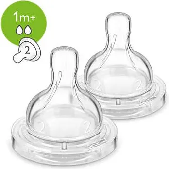 Philips Avent Classic+ Anti-colic Slow Биберон с 2 дупки 1М+ x 2 бр