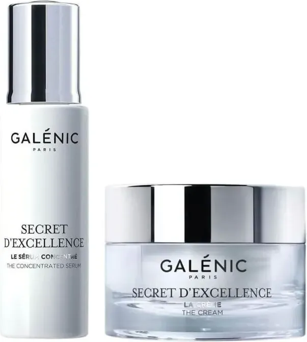 Galenic Secret D'excellence Серум за лице против бръчки 30 мл + Galenic Secret D'excellence Противостареещ крем за лице 15 мл Комплект