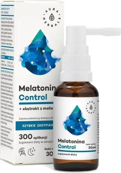 Aura Herbals Melatonina Control Орален спрей с мелатонин и маточина 30 мл