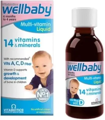 Wellbaby Мултивитаминен сироп за бебета и малки деца 150 мл Vitabiotics