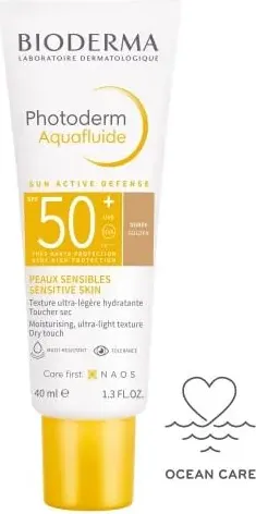 Bioderma Photoderm Aquafluide Слънцезащитен оцветен флуид за чувствителна кожа SPF50+, Golden 40 мл