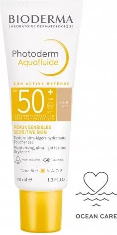 Bioderma Photoderm Aquafluide Слънцезащитен оцветен флуид за чувствителна кожа SPF50+, Light 40 мл