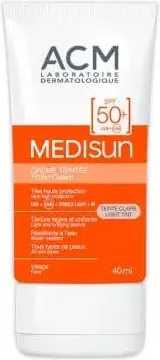 Medisun Слънцезащитен крем за лице за всеки тип кожа с цвят SPF50+ 40 мл