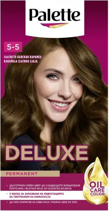 Palette Deluxe 5-5 Gold Gloss Caramel  Крем Боя Карамелено кестеняво Schwarzkopf