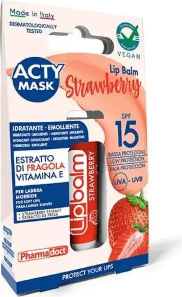 Pharmadoct Acty Mask Балсам за устни SPF15 Ягода 5.7 мл