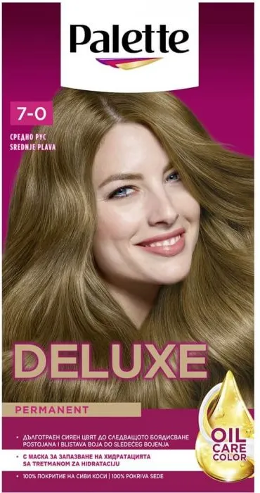 Palette Deluxe 7-0 Medium Blond Крем Боя Умерено русо Schwarzkopf