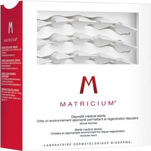 Bioderma Matricium Матрициум медицинско решение за регенериране на кожата 30 х 1 мл