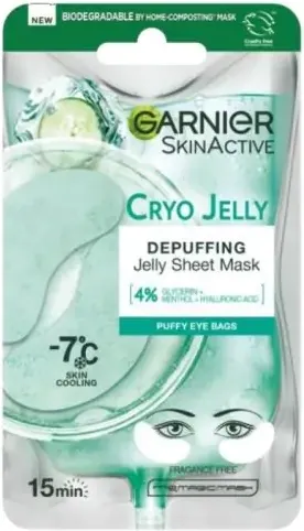 Garnier Skin Active Cryo Jelly Sheet Mask Околоочна маска срещу торбички 5 гр