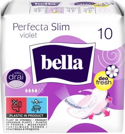 Bella Perfecta Slim Violet Deo Fresh Ултра тънки дамски превръзки с крилца х 10 бр