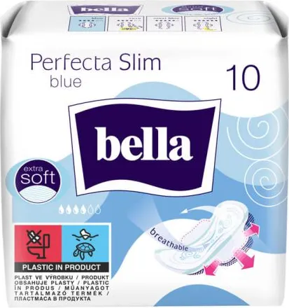 Bella Perfecta Slim Blue Ултра тънки дамски превръзки с крилца х 10 бр