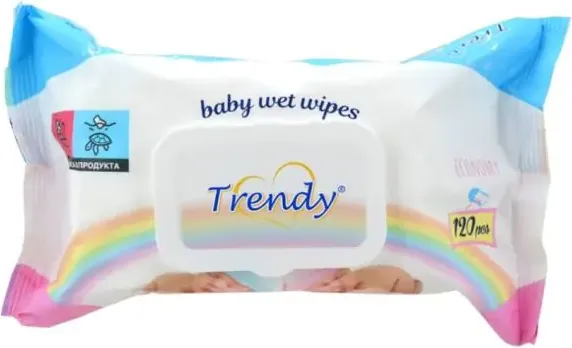 Trendy baby Мокри кърпи с капак 120 бр