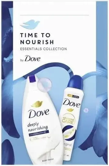 Dove Advanced Care Original Дезодорант спрей 150 мл + Dove Deeply Nourishing Подхранващ душ-гел 250 мл Комплект