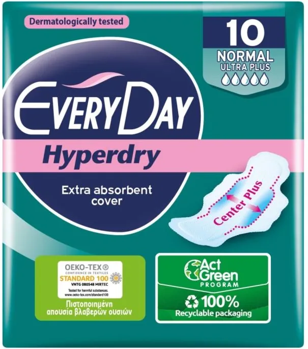 Everyday Hyperdry Normal Ultra Plus Дамски превръзки х10 бр