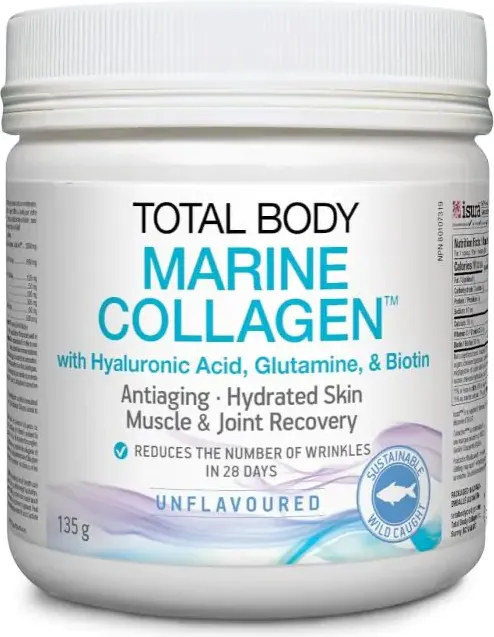 Natural Factors Total Body Marin Collagen Рибен колаген на прах, с хиалуронова киселина, глутамин и биотин 135 гр
