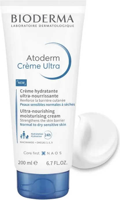 Bioderma Atoderm Ultra Успокояващ хидратиращ крем ултра за лице и тяло без аромат 200 мл