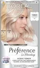 L’Oreal Preference Киселинен тонер след осветляване 01 Platinum Ice