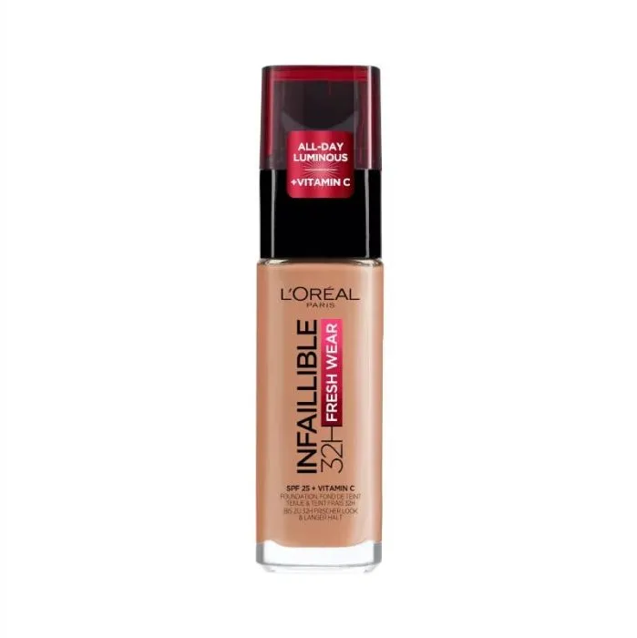 L’Oreal Infallible 32H Fresh Wear Дълготраен фон дьо тен със слънцезащитен фактор SPF25 30 мл 235 Honey