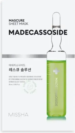 Missha Mascure Rescue Solution Успокояваща шийт маска за лице с мадекасозид 1 бр