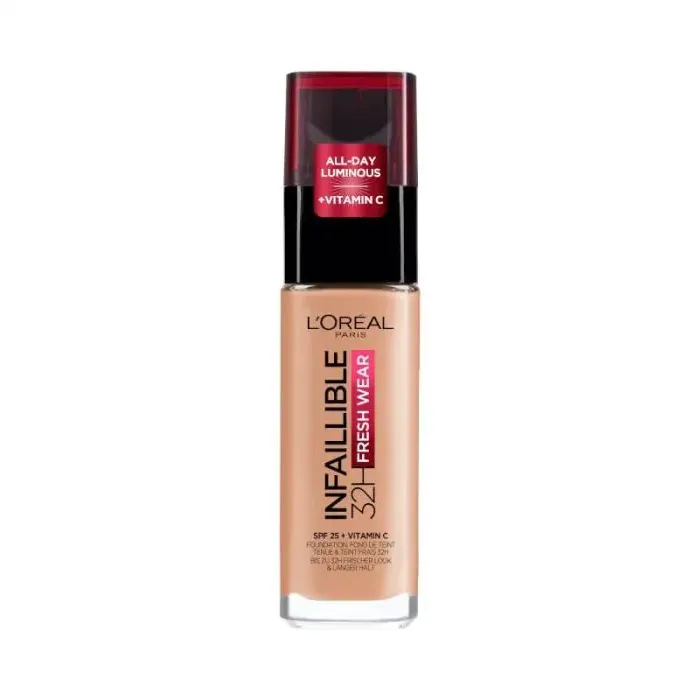 L’Oreal Infallible 32H Fresh Wear Дълготраен фон дьо тен със слънцезащитен фактор SPF25 30 мл 235 Honey