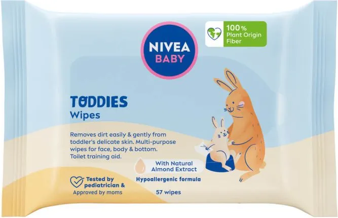 Nivea Baby Toddies Мокри кърпи х 57 броя