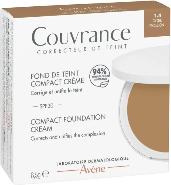 Avene Couvrance Компактен Фон дьо тен SPF30 № 1.4 Злато - Golden 8.5 г