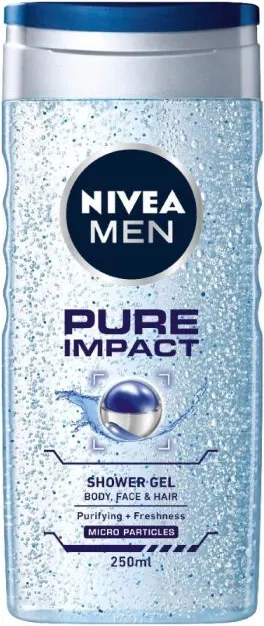 Nivea Men Pure Impact Душ-гел за мъже с фини ексфолиращи частици 250 мл