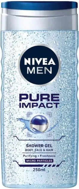 Nivea Men Pure Impact Душ-гел за мъже с фини ексфолиращи частици 250 мл