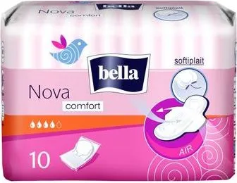 Bella Nova Comfort Дамски памучни превръзки с крилца x10 бр