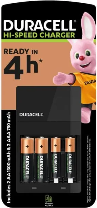 Duracell Зарядно устройство CEF14 + 2 x R6 Duracell 1300 mAh + 2 x R03 Duracell 750 mAh