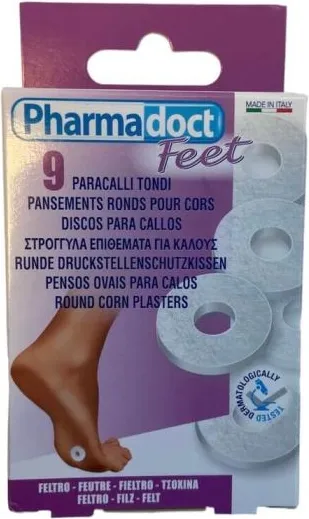 Pharmadoct Feet Кръгли подложки филц х 9 броя