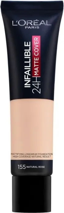 L’Oreal Infallible 24H Matte Cover Дълготраен фон дьо тен с матов ефект SPF18 155 Natural Rose