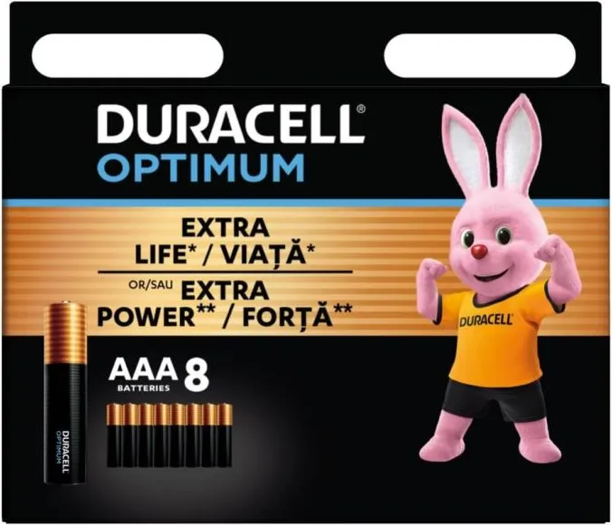 Duracell Optimum Алкални батерии AAA 8 бр