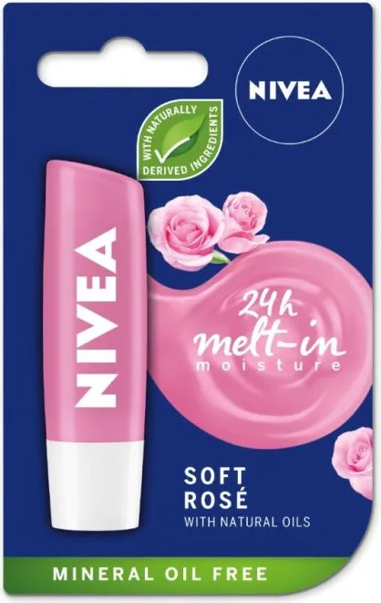 Nivea Lip Care Soft Rose Балсам за устни с екстракт от роза 4.8 г