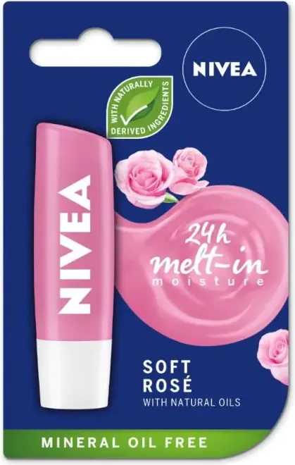 Nivea Lip Care Soft Rose Балсам за устни с екстракт от роза 4.8 г