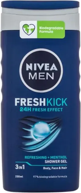 Nivea Men Fresh Kick Душ-гел за мъже с мента 250 мл