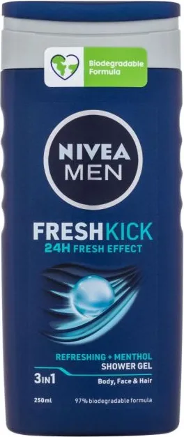 Nivea Men Fresh Kick Душ-гел за мъже с мента 250 мл