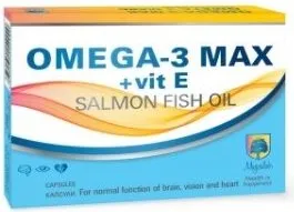 Omega-3 Max + Vit E За сърдечно-съдовата и нервна система х 30 капсули Magnalabs