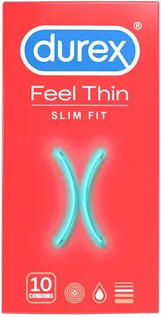 Durex Feel Thin Slim Fit презервативи 10 бр