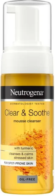 Neutrogena Clear & Soothe Почистваща и успокояваща пяна с куркума 150 мл