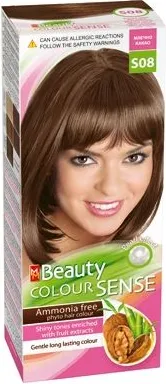 MM Beauty Colour Sense Трайна фито боя за коса без амоняк, S08 Млечно какао