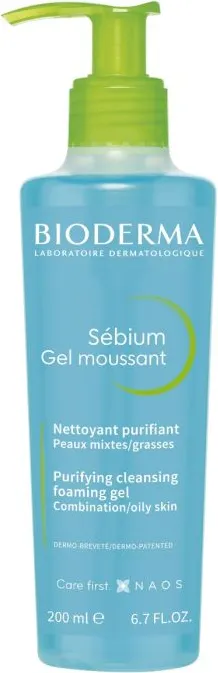 Bioderma Sebium Измиващ гел за комбинирана и мазна кожа 200 мл