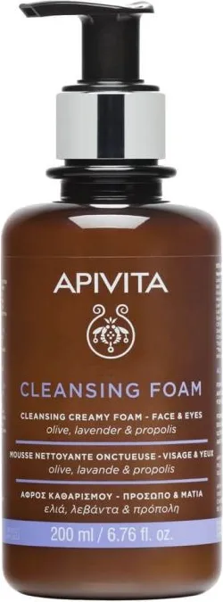 Apivita Cleansing Почистваща кремообразна пяна за лице и очи 200 мл