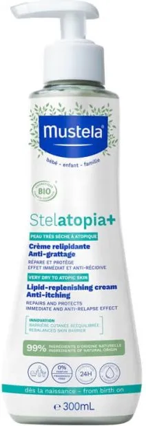 Mustela Stelatopia+ Липидовъзстановяващ крем за много суха до атопична кожа 300 мл