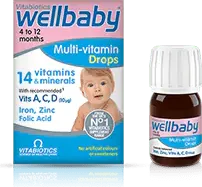 Wellbaby Мултивитаминни капки за бебета от 4 -12M 30 мл Vitabiotics